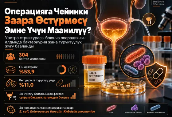 Уретра Стриктурасы Боюнча Операция Жасалган Эркектерде Операцияга Чейинки Бактериурия жана Антимикробдук Туруктуулук