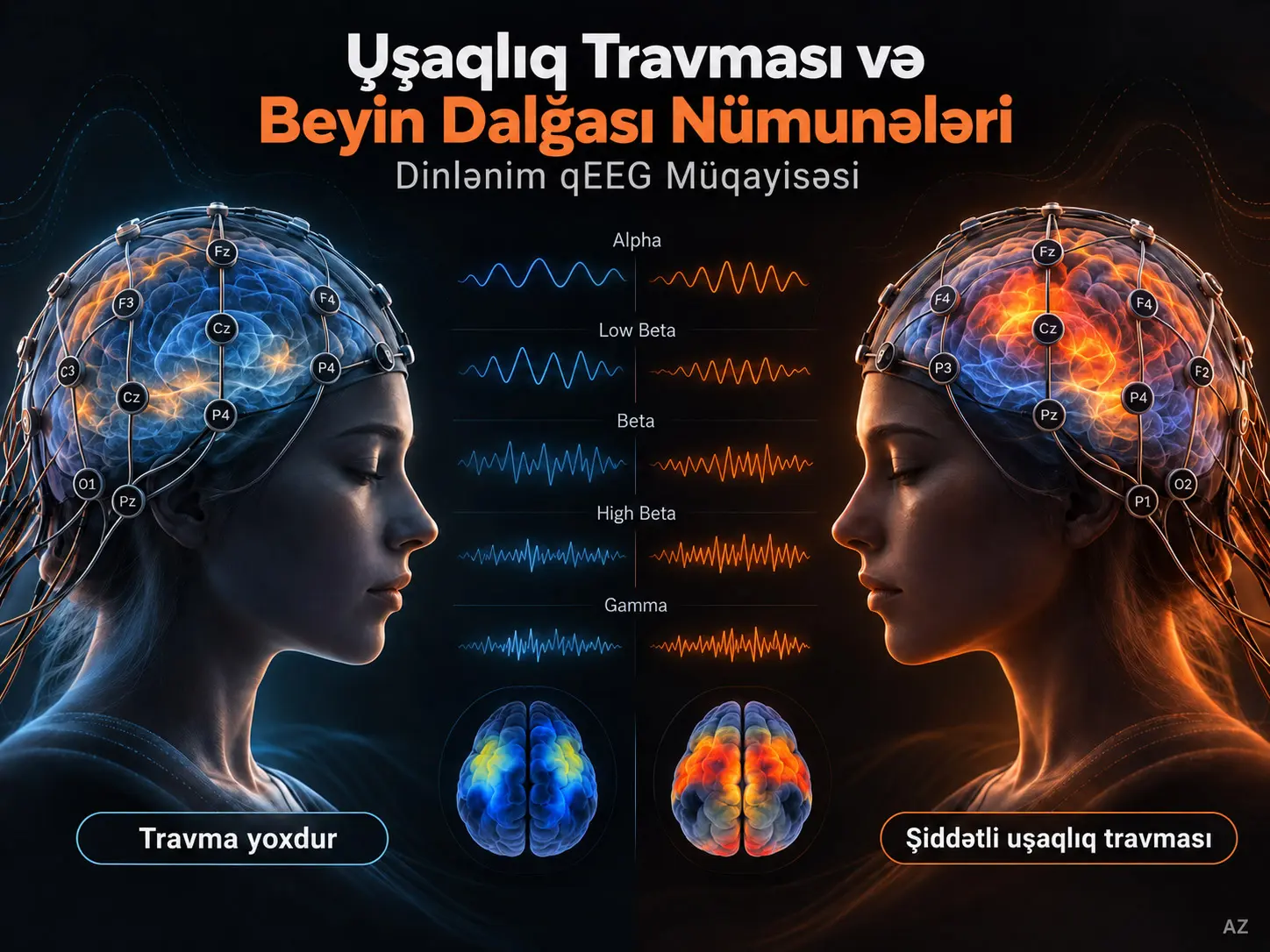Uşaqlıq Travması və Beyin Dalğası Nümunələri: Travmadan Təsirlənən və Təsirlənməyən Şəxslər Arasında qEEG Müqayisəsi