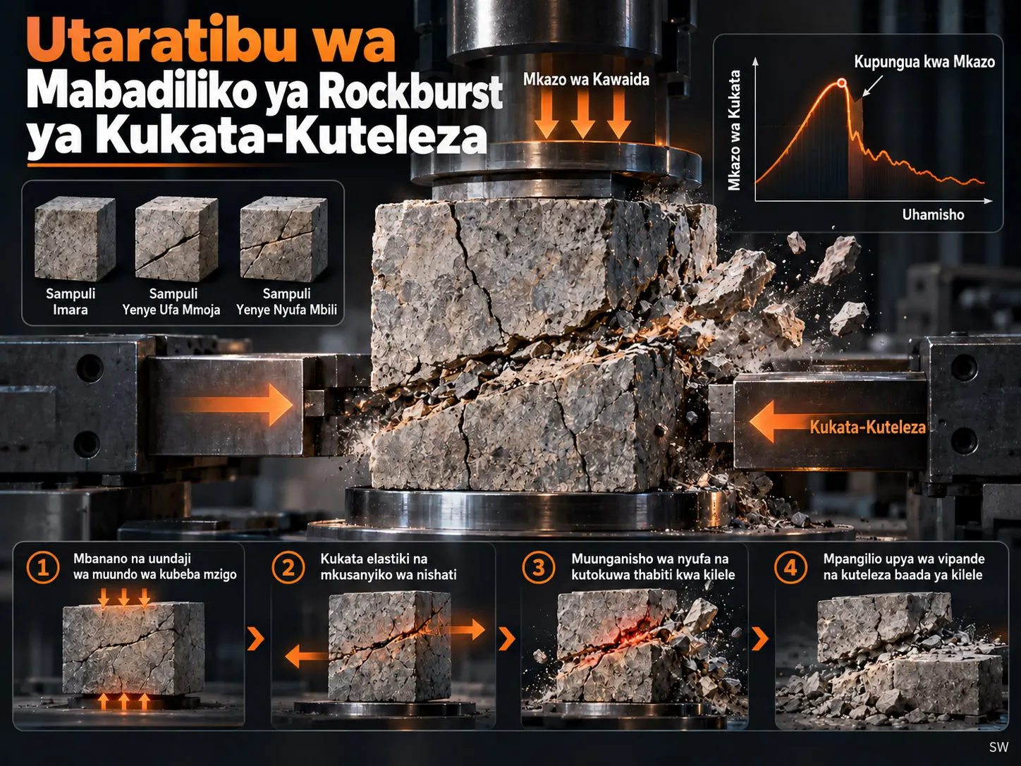 Utafiti wa Majaribio wa Utaratibu wa Mabadiliko ya Rockburst ya Kukata-Kuteleza kwa Kutumia Nyenzo Sintetiki Yenye Mwelekeo wa Rockburst