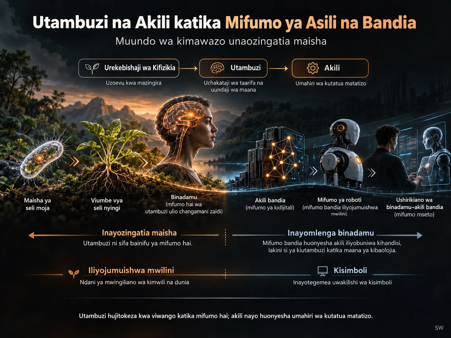 Utambuzi na Akili katika Mifumo ya Asili na Bandia