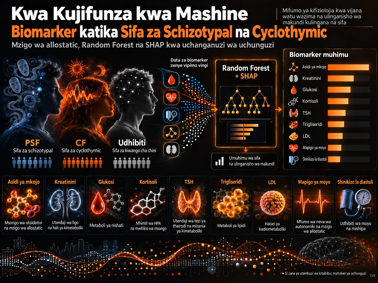 Utambuzi wa Biomarker Zinazohusishwa na Sifa za Schizotypal na Cyclothymic kwa Msaada wa Kujifunza kwa Mashine