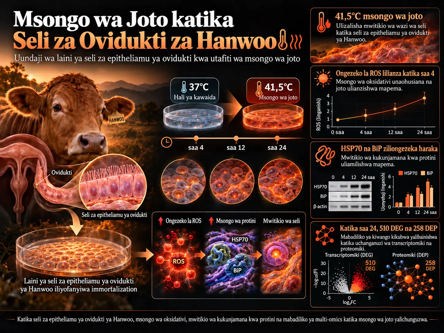 Uundaji na Uainishaji wa Sifa za Laini ya Seli za Epitheliamu ya Ovidukti ya Hanwoo kwa Utafiti wa Msongo wa Joto