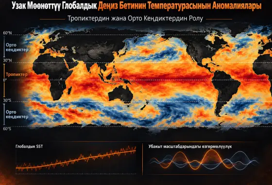 Узак Мөөнөттүү Глобалдык Деңиз Бетинин Температурасынын Аномалиялары: Тропиктердин жана Орто Кеңдиктердин Ролу
