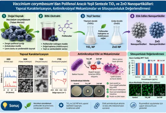Vaccinium corymbosum Kaynaklı Polifenollerle TiO₂ ve ZnO Nanoparçacıklarının Yeşil Sentezi