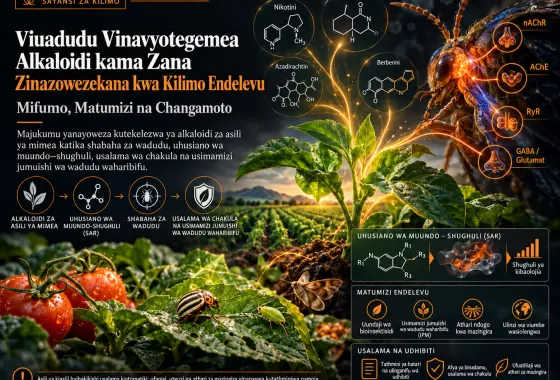 Viuadudu Vinavyotegemea Alkaloidi kama Zana Zinazowezekana kwa Kilimo Endelevu: Mifumo, Matumizi na Changamoto