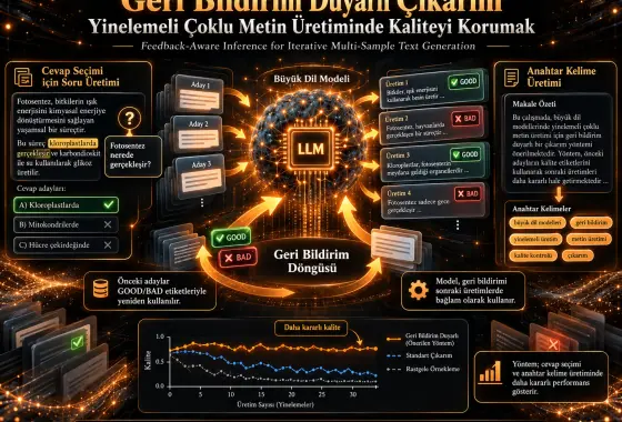 Yinelemeli Çoklu Örnek Metin Üretimi için Geri Bildirim Duyarlı Çıkarım