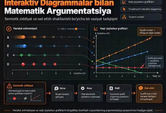 Yoʻnaltiruvchi Interaktiv Diagrammalar Bilan Oʻquvchilarning Matematik Argumentatsiyasi: Semiotik Ziddiyat va Rad Etish Shakllanishiga Oid Keys-Tadqiqot