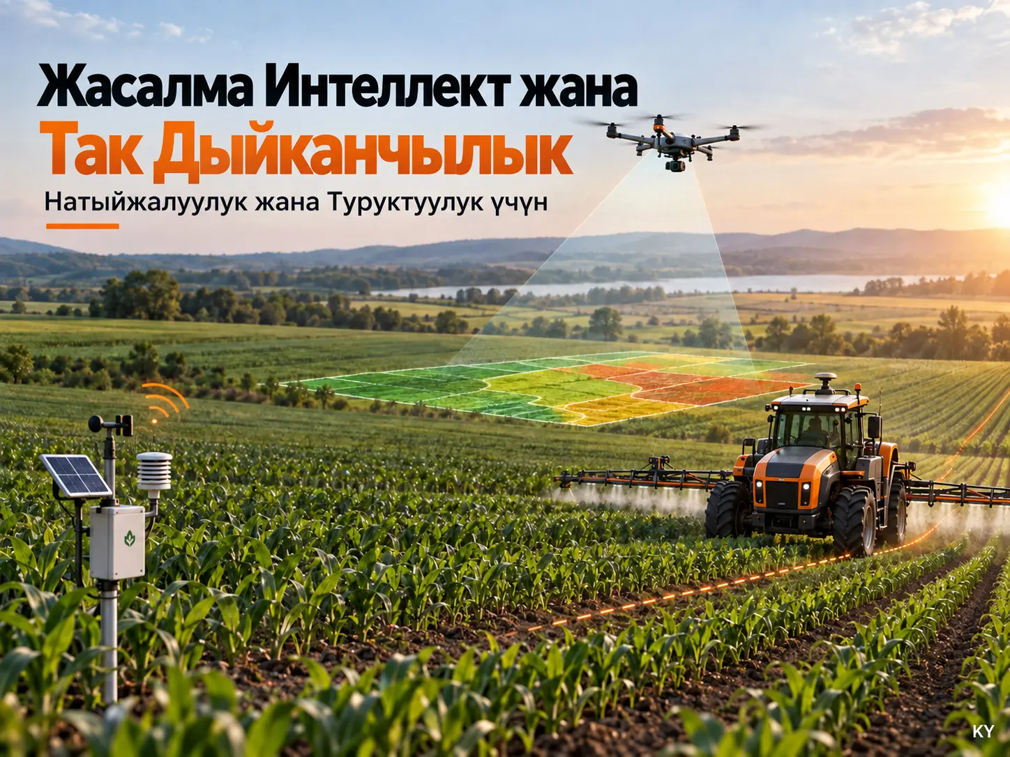 Жасалма Интеллект жана Так Дыйканчылык: Натыйжалуулук жана Туруктуулук үчүн Айыл Чарба Системаларын Өзгөртүү