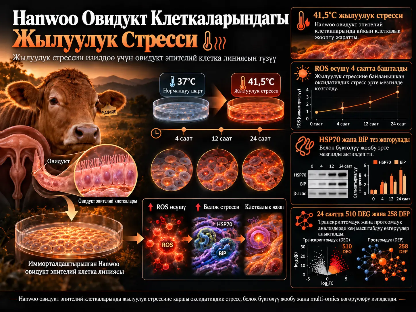 Жылуулук Стрессин Изилдөө Үчүн Hanwoo Овидукт Эпителий Клетка Линиясын Түзүү жана Мүнөздөө
