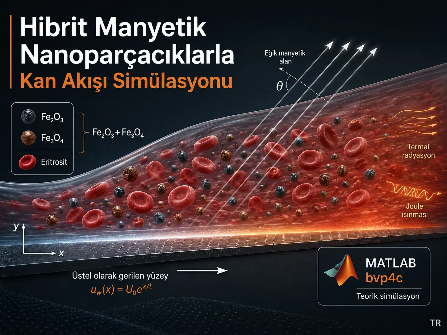 Hibrit Manyetik Nanoparçacıklarla Kan Akışı Davranışının MATLAB Simülasyonu