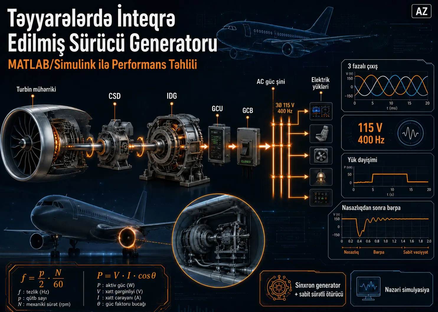 Təyyarələrdə İnteqrə Olunmuş Ötürücü Generator Sisteminin Performansının MATLAB/Simulink ilə Hesablama Analizi