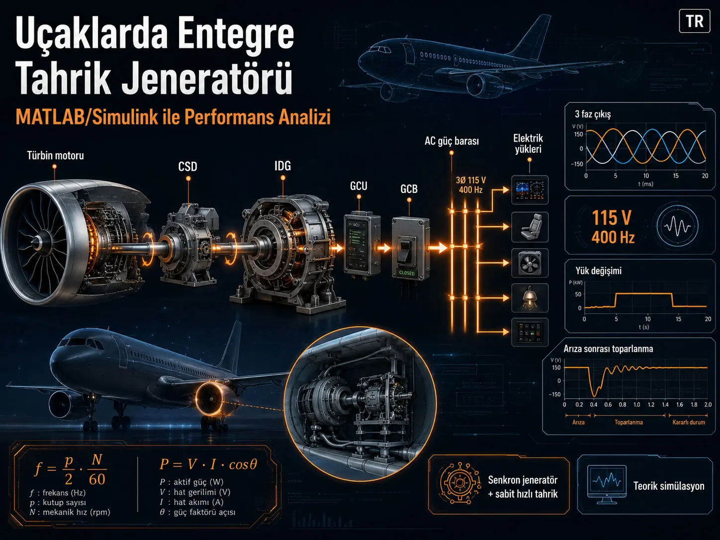 Uçaklarda Entegre Tahrik Jeneratörü Sistem Performansının MATLAB/Simulink ile Hesaplamalı Analizi
